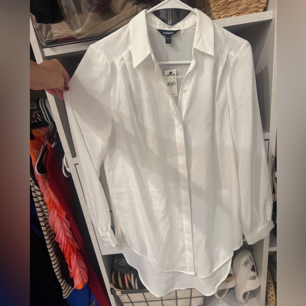 Express White tunic blouse
